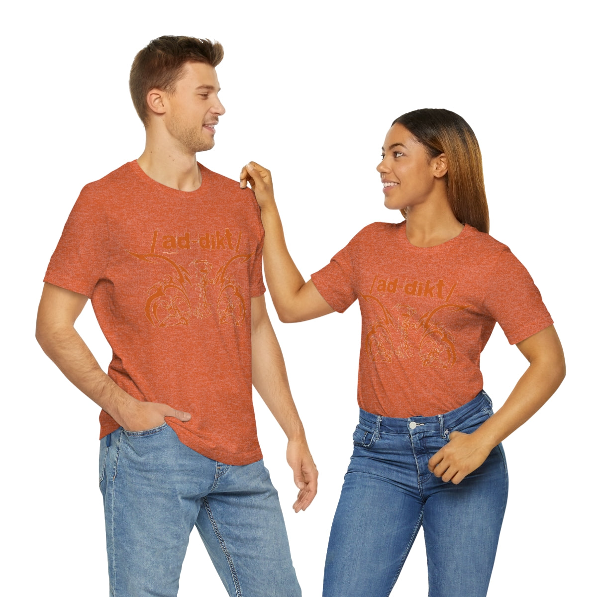Bow /ad-dikt/: orange Softstyle T-Shirt